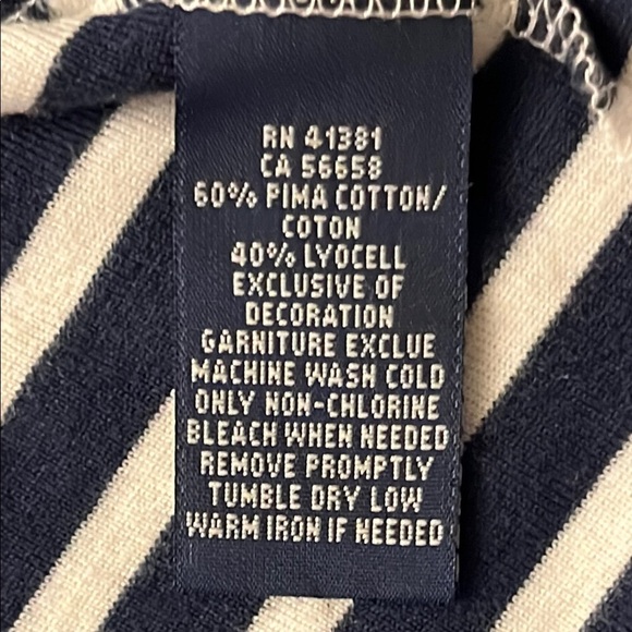 Ralph Lauren Nautical Striped T Shirt Boat Neck XL - Picture 5 of 5